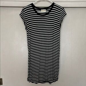 Sugarcloth black and white striped dress, size small